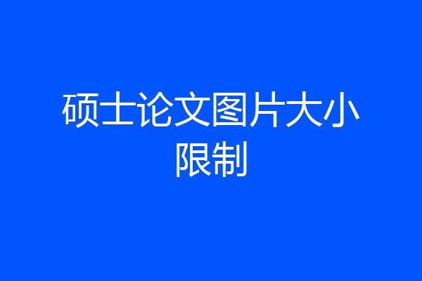 硕士论文图片大小限制