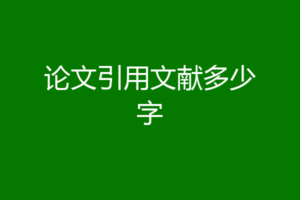 论文引用文献多少字