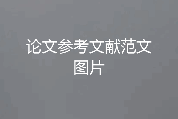 论文参考文献范文图片