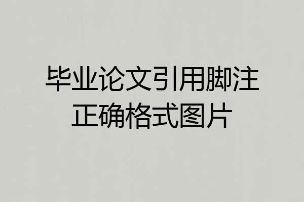 毕业论文引用脚注正确格式图片