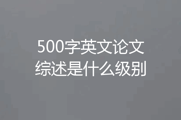500字英文论文综述是什么级别