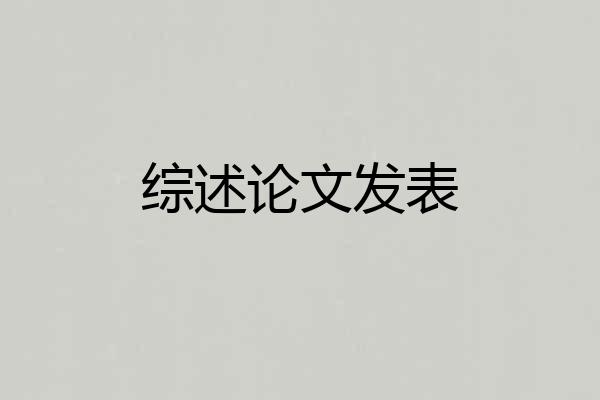综述论文发表