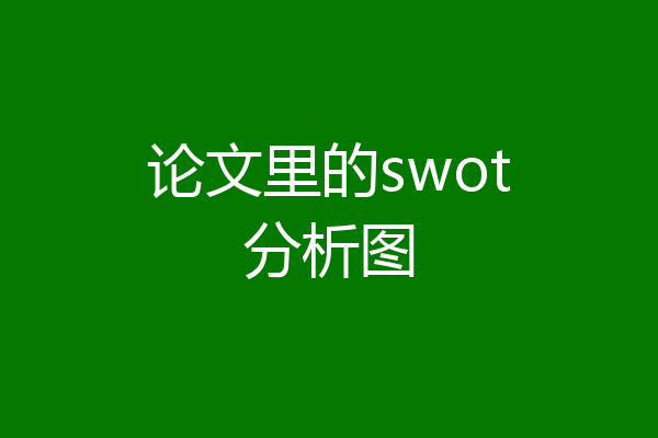 论文里的swot分析图
