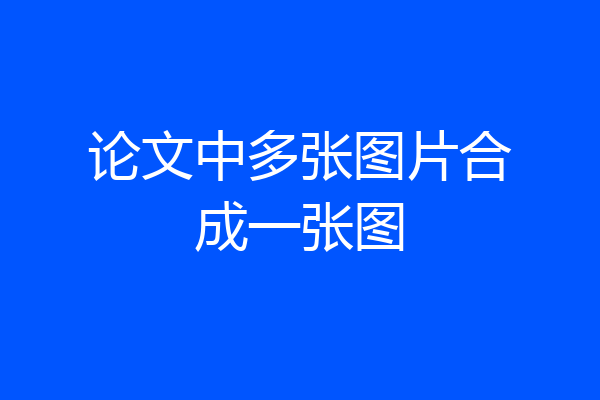 论文中多张图片合成一张图