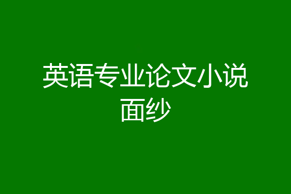 英语专业论文小说面纱