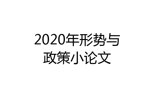 2020年形势与政策小论文