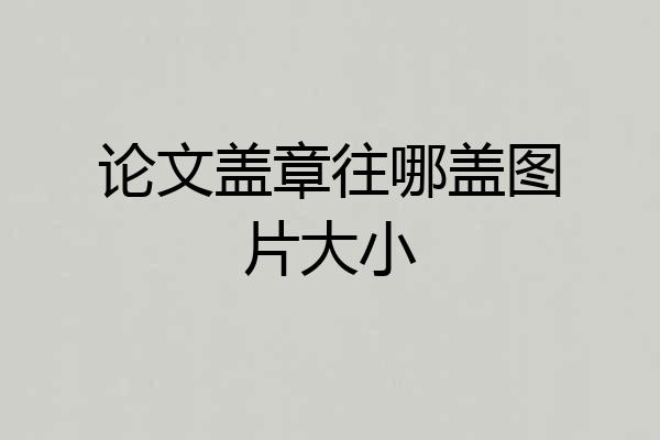 论文盖章往哪盖图片大小