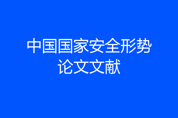 中国国家安全形势论文文献