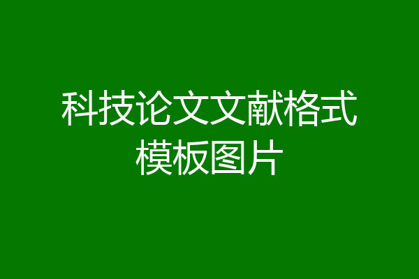 科技论文文献格式模板图片