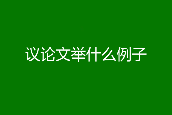 议论文举什么例子