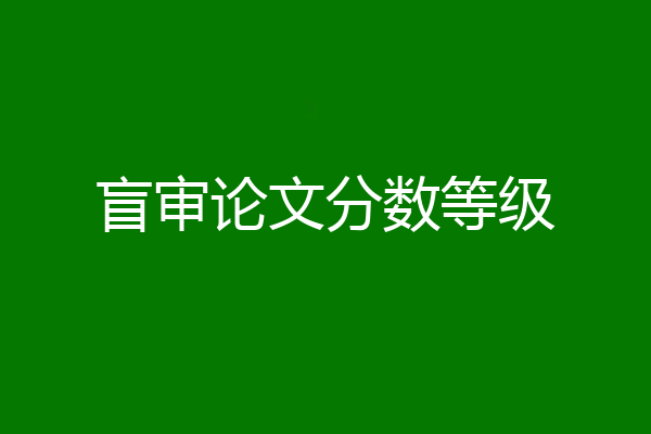 盲审论文分数等级