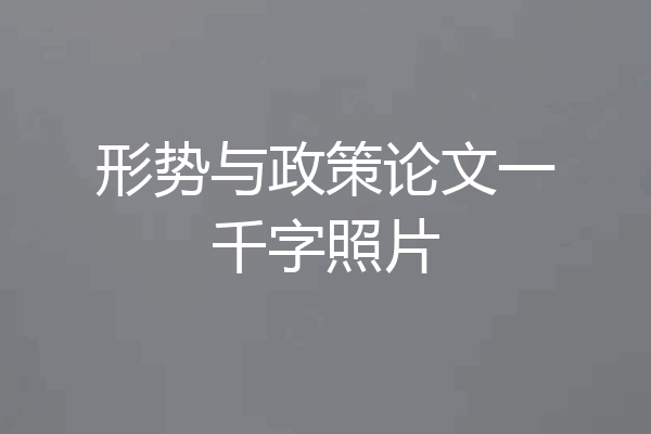 形势与政策论文一千字照片