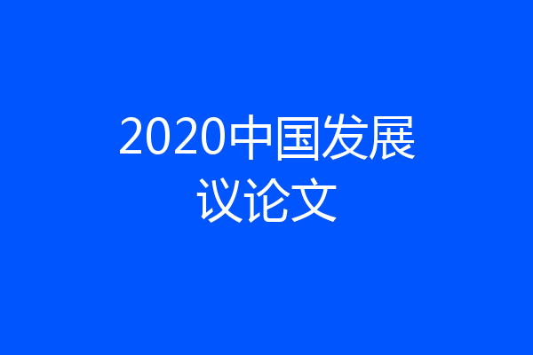 2020中国发展议论文