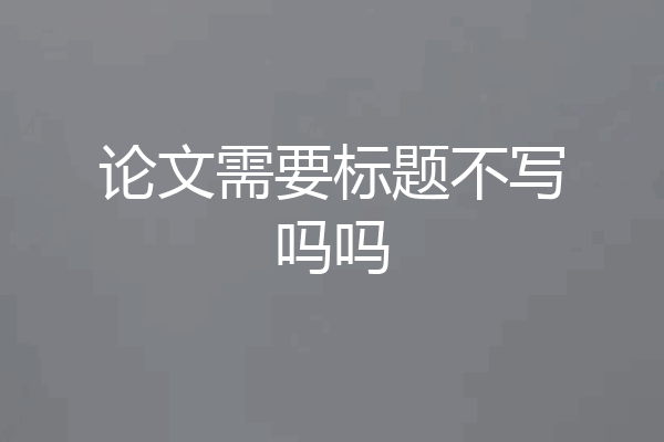 论文需要标题不写吗吗