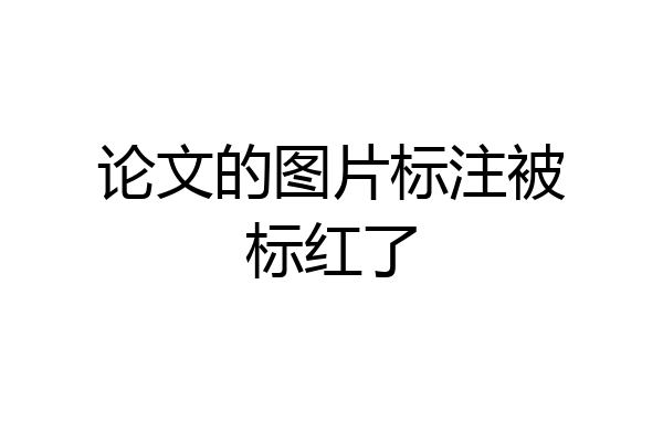 论文的图片标注被标红了