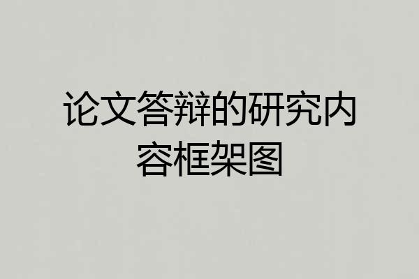 论文答辩的研究内容框架图