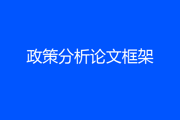 政策分析论文框架