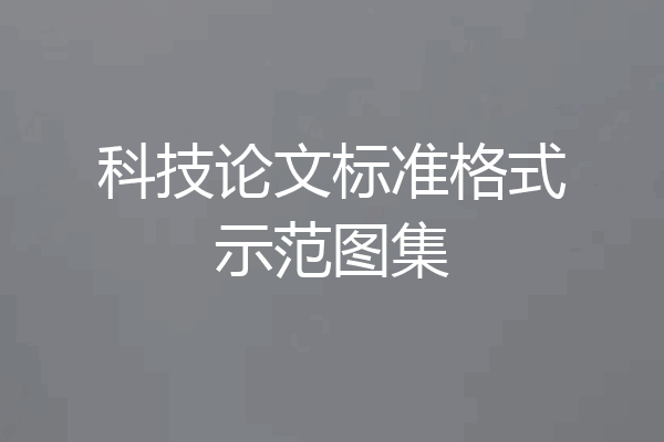 科技论文标准格式示范图集