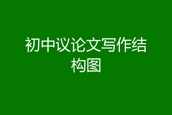 初中议论文写作结构图