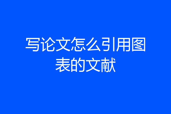 写论文怎么引用图表的文献