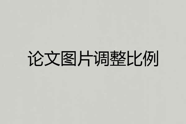 论文图片调整比例
