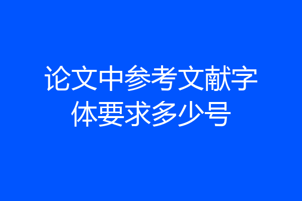 论文中参考文献字体要求多少号