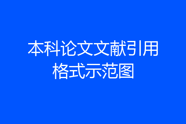 本科论文文献引用格式示范图