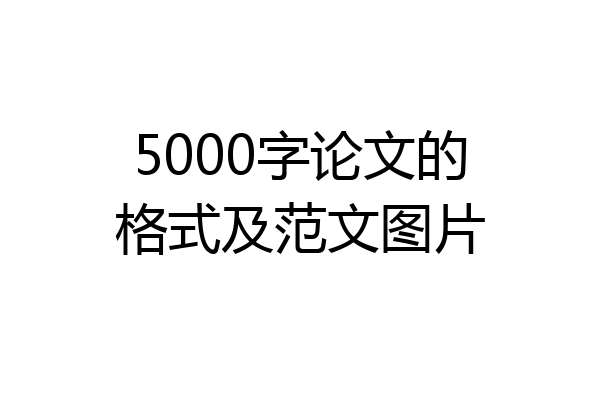 5000字论文的格式及范文图片