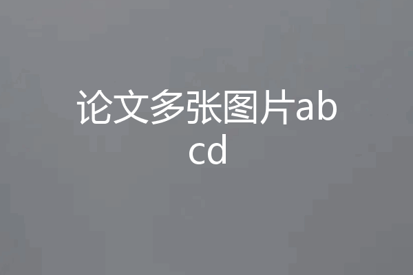 论文多张图片abcd