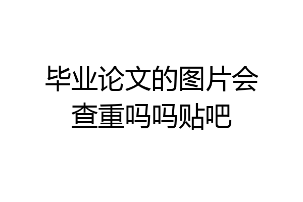 毕业论文的图片会查重吗吗贴吧