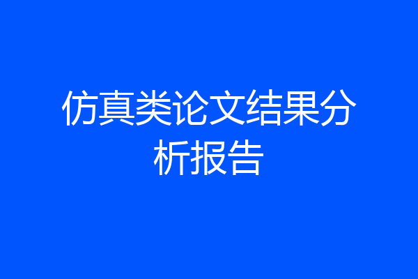 仿真类论文结果分析报告