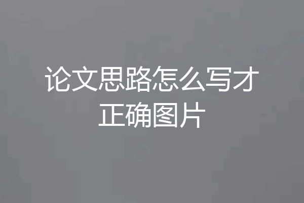论文思路怎么写才正确图片