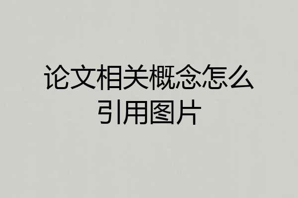 论文相关概念怎么引用图片