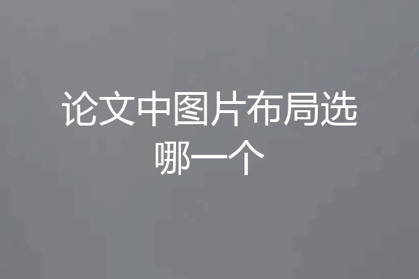 论文中图片布局选哪一个