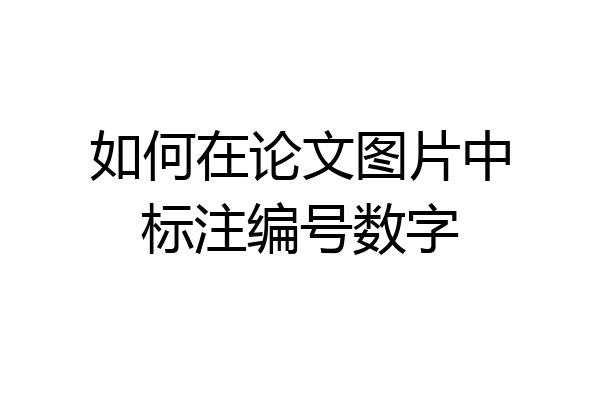 如何在论文图片中标注编号数字