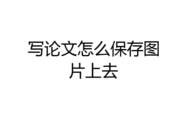 写论文怎么保存图片上去