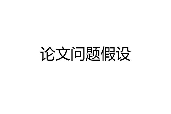 论文问题假设