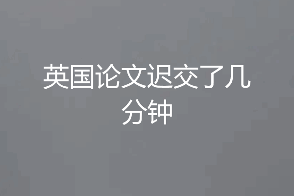 英国论文迟交了几分钟