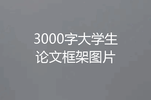 3000字大学生论文框架图片