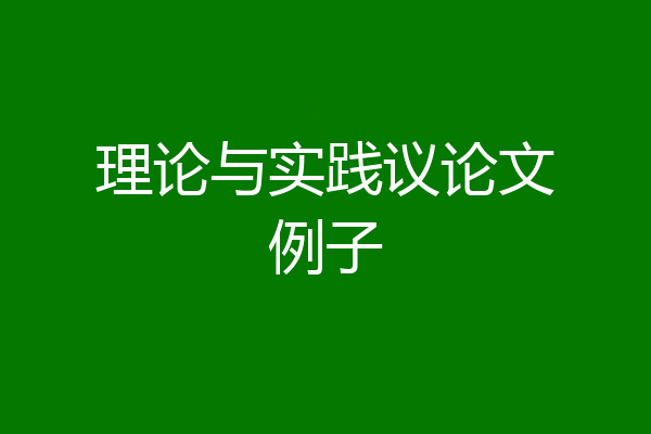 理论与实践议论文例子