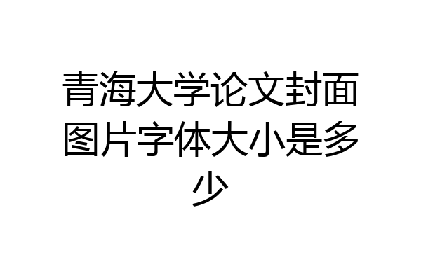 青海大学论文封面图片字体大小是多少