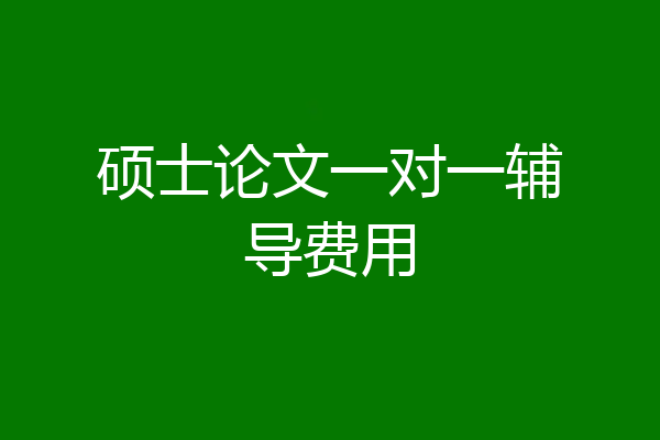 硕士论文一对一辅导费用