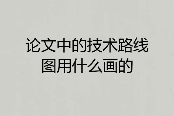 论文中的技术路线图用什么画的