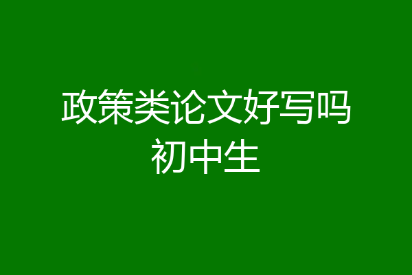 政策类论文好写吗初中生