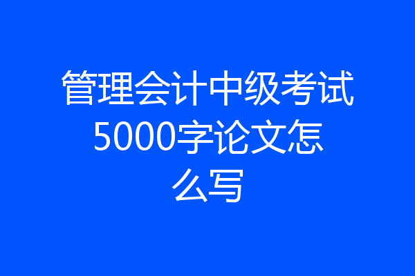 管理会计中级考试5000字论文怎么写