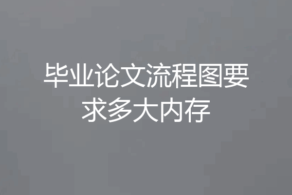 毕业论文流程图要求多大内存