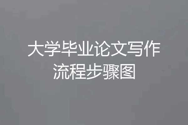 大学毕业论文写作流程步骤图