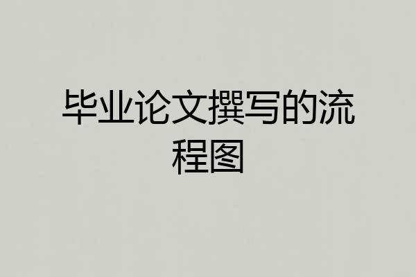 毕业论文撰写的流程图