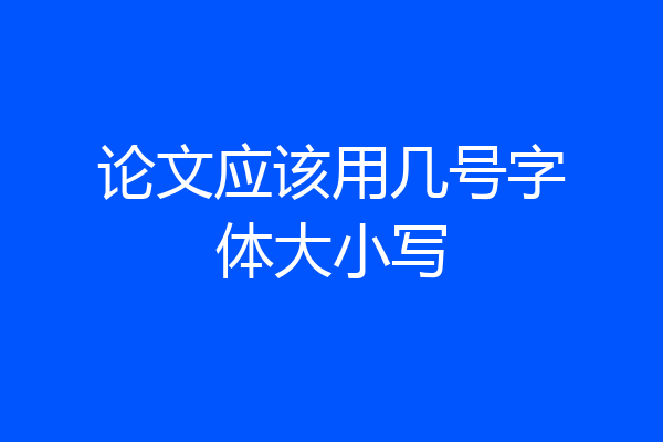 论文应该用几号字体大小写