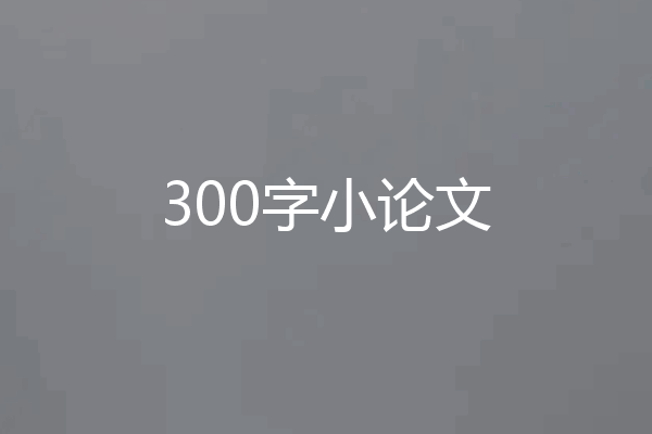300字小论文
